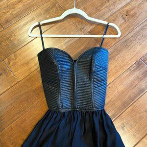 **SOLD** PRISTINE Strapless Leather Parker Corset Mini Dress LIKE NEW